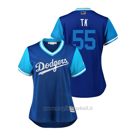 Maglia Baseball Donna Los Angeles Dodgers Tom Koehler 2018 Llws Players Weekend Tk Royal